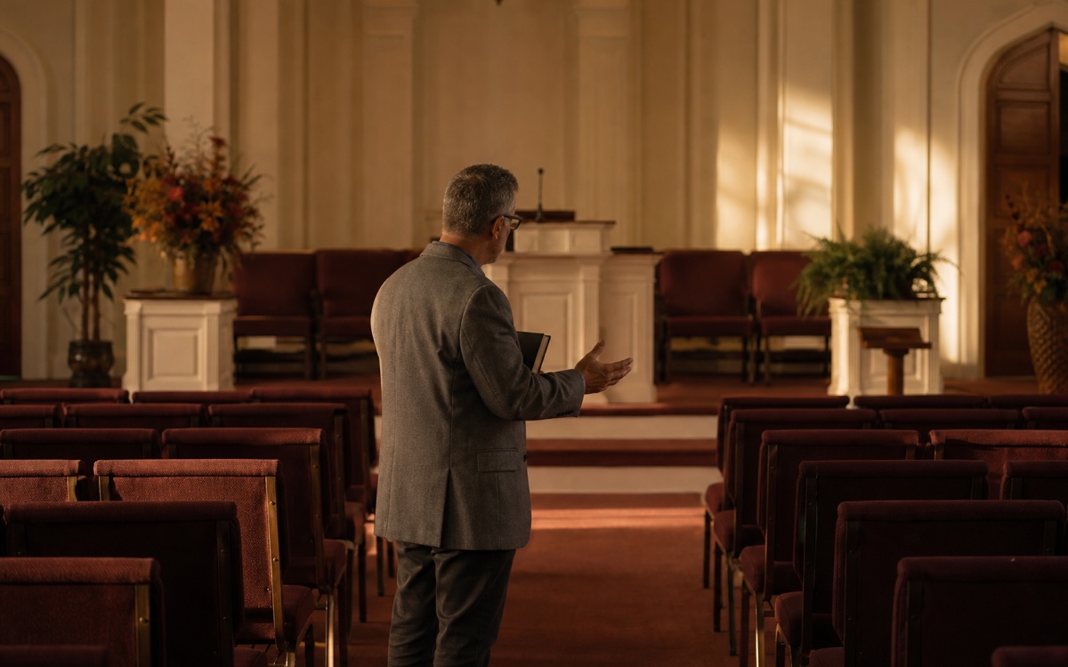 A pastor's study table prepared for sermon development